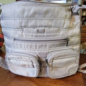 Lug Hobo Bag in Light Gray - EUC
